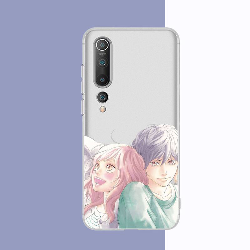 Ao Haru Ride Love Lovely Anime Phone Case for Samsung S20 S10 Lite S21 Plus for Redmi Note8 9pro for Huawei P20 Clear Case