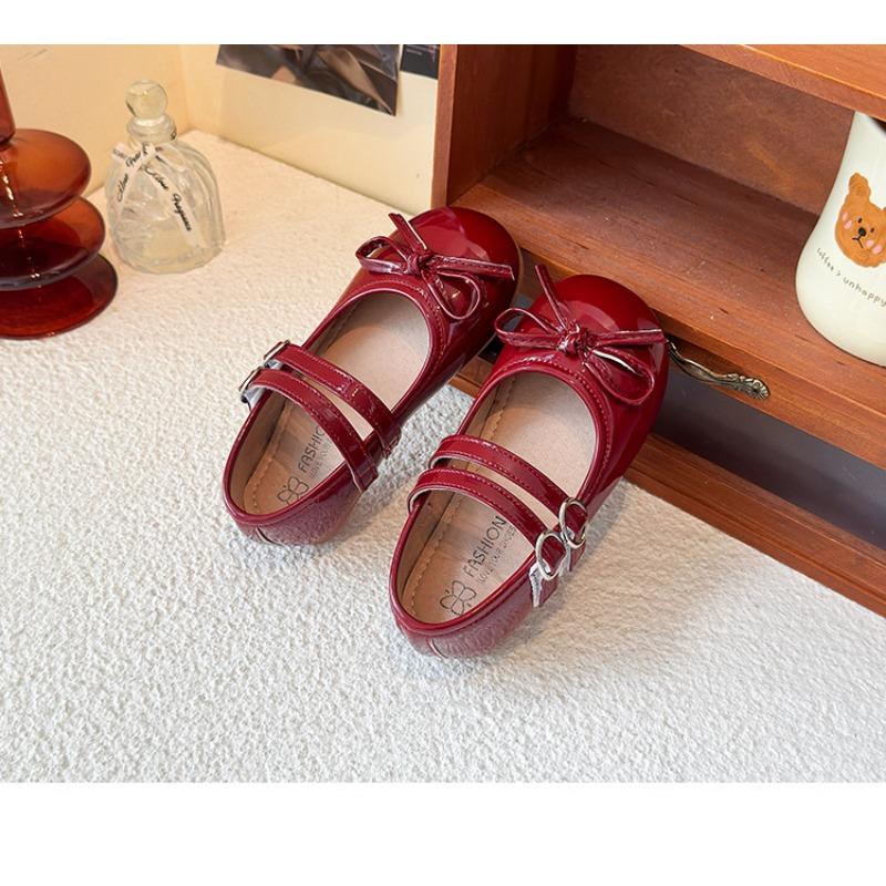 Sweet Flat Soft Sole Low Cut Mary Jane Leather Shoes For Little Girls