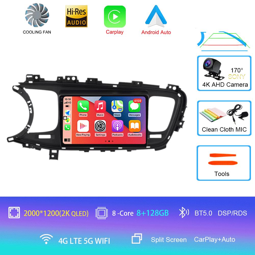 Android 14 Auto Car Radio Video Multimedia Player For Kia Optima K5 2013 2014 2015 Navigation GPS Autoradio QLED Screen BT5.0