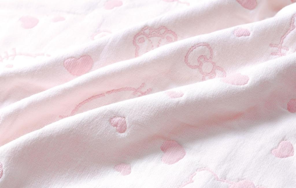 Skater Baby Machine Sanrio Hello BOM1 Swaddle, 70x70cm, Moisturizing, Washable, Kitty,