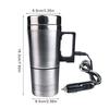 500ML Auto Car Heating 12V/24V Portable Stainless Car Heating Cup Water Warmer Bottle With Cigarette Lighter Car Kettle Mug