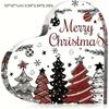 Christmas Heart Shaped Decorative With Santa Claus Xmas Tree Patterns Perfect For Home Holiday Decor