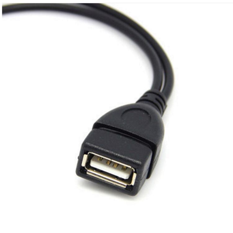 USB Female to Micro USB Male OTG Cable for Mobile Hard Drive & Phone Charging