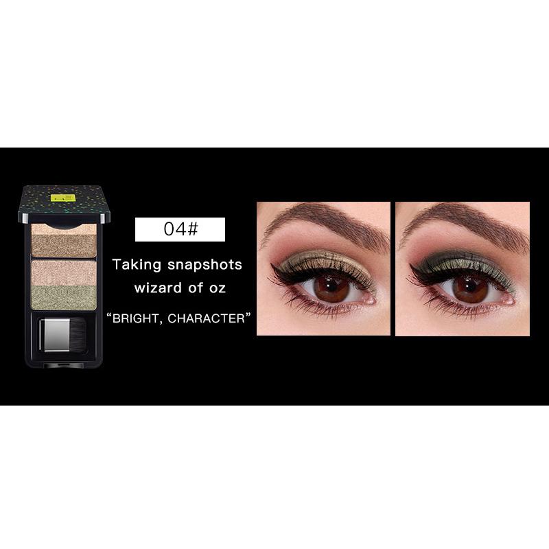 Pudaier Pearlescent Three-dimensional Colorful Gradient Two-color Eye Shadow