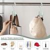 Rotating Closet Hanger with 4-Claw Hooks - Space-Saving Wall-Mounted Organizer for Ties, Handbags, Belts, Hats & Scarves