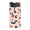 Dachshund Sausage Dog Phone Case For Samsung Galaxy Z Flip 3 4 5 6 Fold High Hard Shell For Galaxy Z Flip 3 5 6 Clear Cover