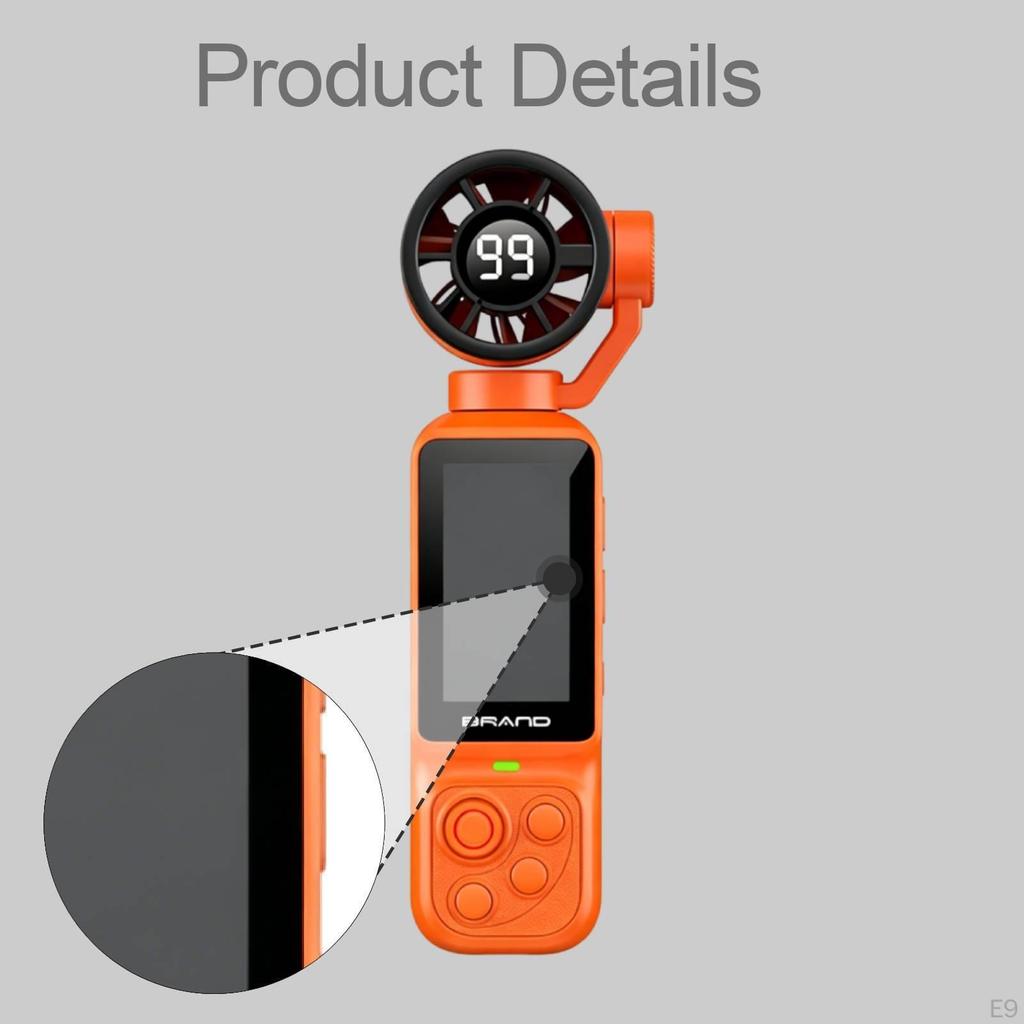 Pocket Fan Camera Flexible Mounting 1080P HD Video Professional Rechargeable