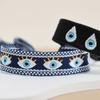 Embroidered Woven Charm Bracelets Adjustable Rope Blue Eyes Bracelet  Fabric Bracelets