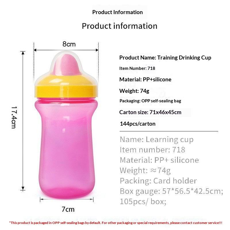 BPA-Free Wide Mouth Toddler Spout Cup 10oz Leakproof Learning Drinking Cup for Family Picnic Trips