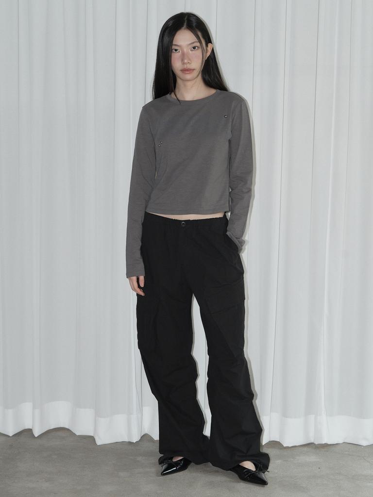 SWAYGLOW Summer Bootcut Cargo Pants (Bk)