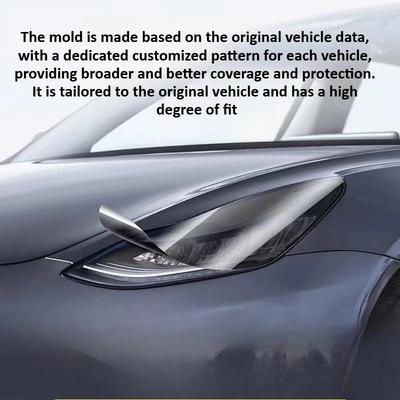 TPU Fólia na svetlomety pre Tesla Model Y Juniper 2025 Autopríslušenstvo Priehľadná Ochranná fólia na zadné svetlá Čiernená Vodotesná
