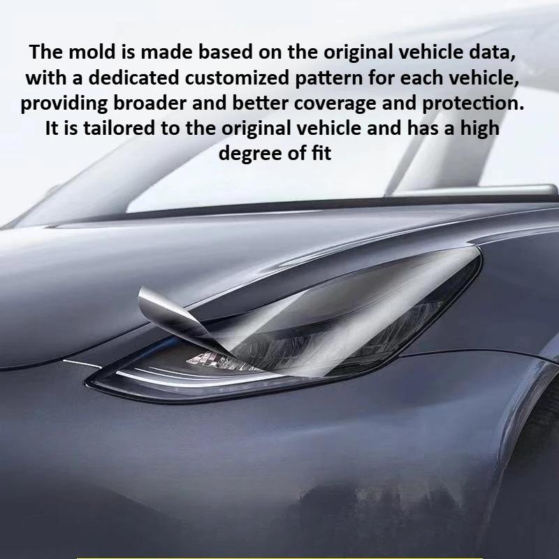 TPU-Scheinwerferfolie für Tesla Model Y Juniper 2025 Autozubehör Transparente Rücklicht-Schutzfolie Geschwärzt Wasserdicht