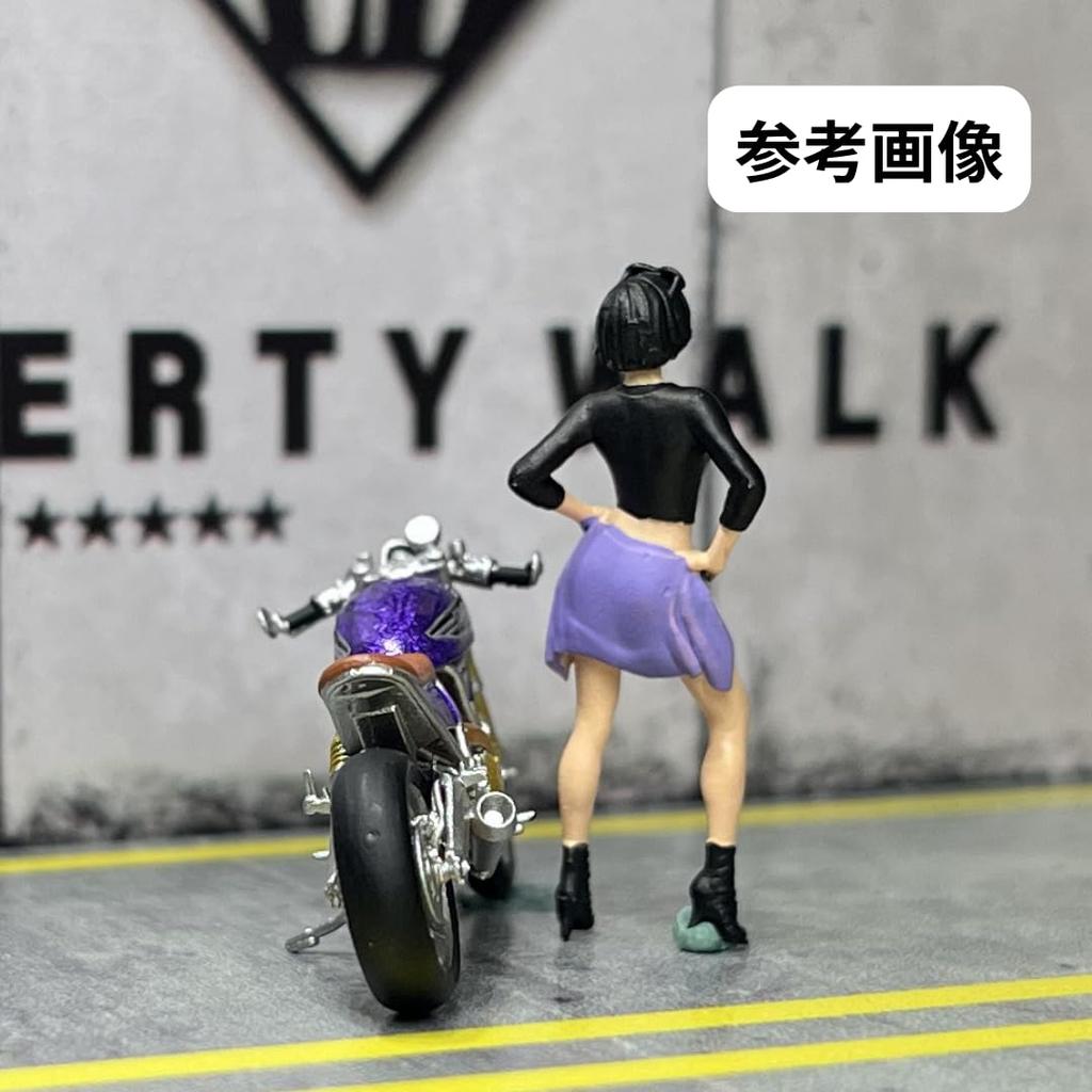 Moreart 164 Miniature Figure & Motorcycle Set MO222192 Model Girl Model Diorama Miniature Car [Used]