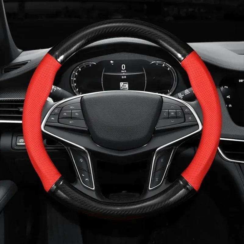 For MG4 EV -2024 Steering Wheel Cover Non-Slip Breathable Grip Wrap for Safe Daily Driving Waterproof
