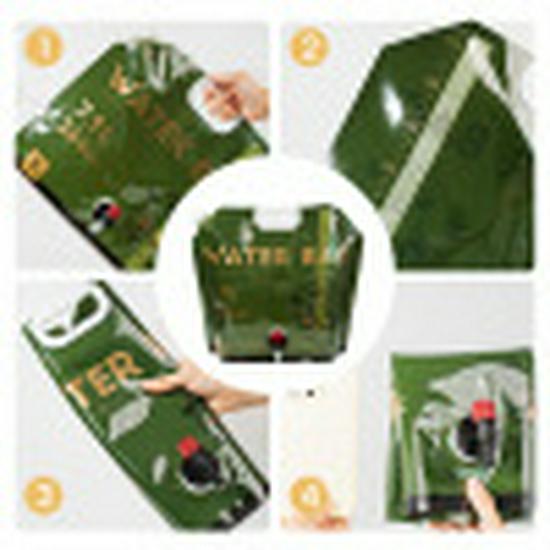 

Portable Folding Water Bag for Camping & Hiking - Large Capacity, Durable, Soft Plastic Bladder