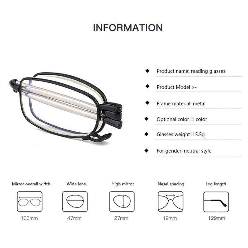 Comfortable Wear Legering Vouwen Titanium Leesbril Opvouwbaar Presbyopie Mannen Vrouwen Ultra Light Eyewear Met Case Anti Blauw Licht +10 to +4