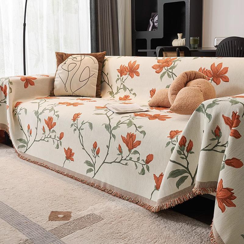 Mid-Century Chenille Sofa Throw: All-Season, Anti-Scratch Sofa Cover Protector