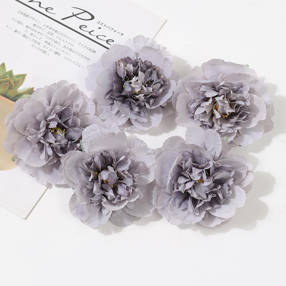 2/5 Stück 11CM Pfingstrosen Kunstblumen Kopf Seidenrosenblüten Für Hochzeit Zuhause Zimmer Dekoration Künstliche Blume DIY Kranz Zubehör