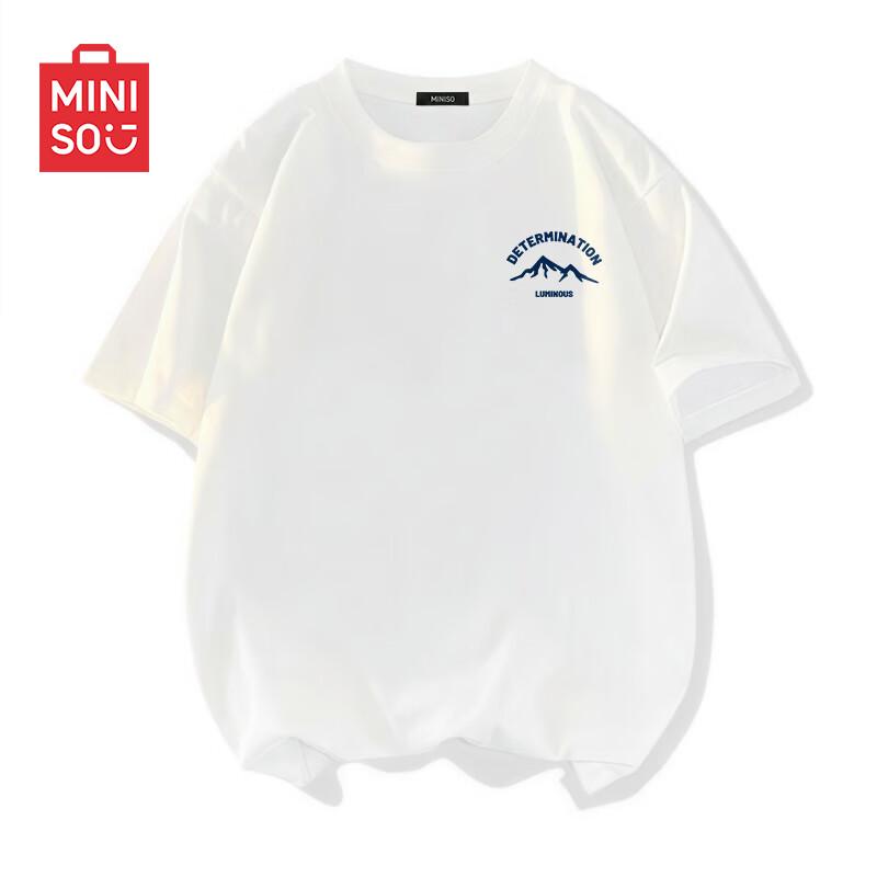 MINISO Men s Summer Loose Fit Cotton T-Shirt L