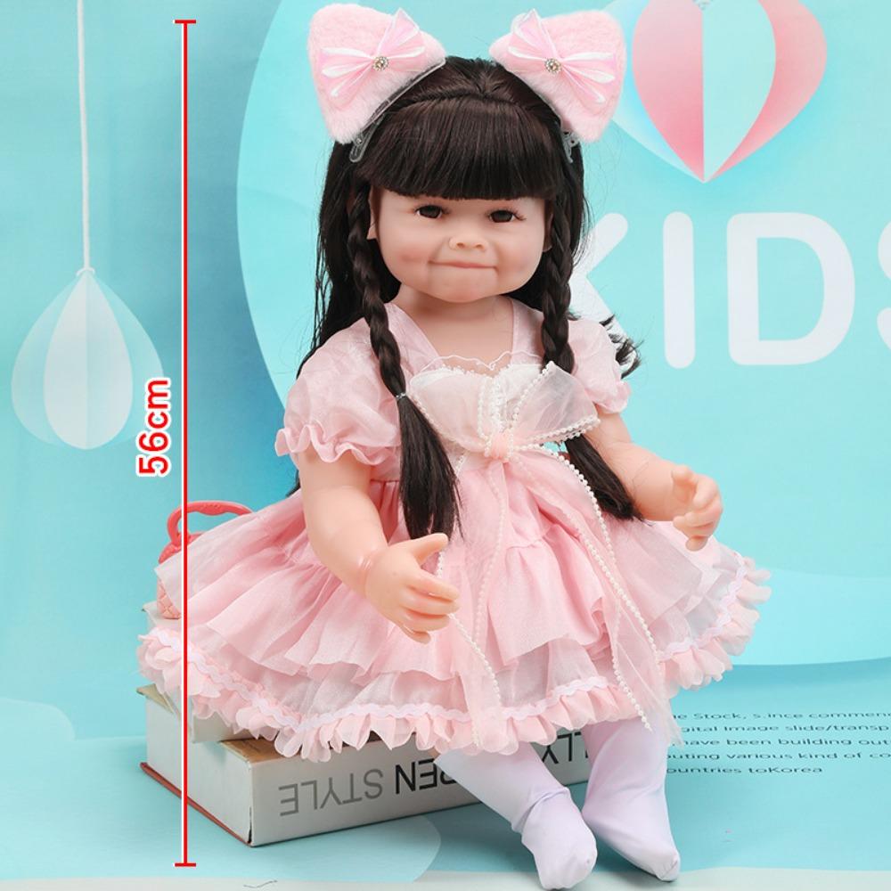 56Cm Reborn Simulation Barbie Gift Doll Baby Soft Gel Girl Toy Set Children's Doll
