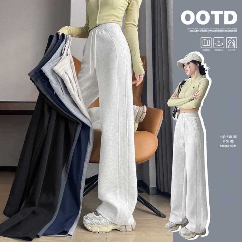 HSTYLE Women's High-Waisted Drapey Wide-Leg Pants