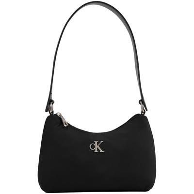 Pendler Buchstabe Reißverschluss Stoff Umhängetasche Mittel Damen Taschen Space-Black 4K0009G-UB1