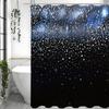 Starry Black Gradient Shower Curtain, Bathroom Decorative Shower Curtain, Waterproof Shower Curtain With Hooks