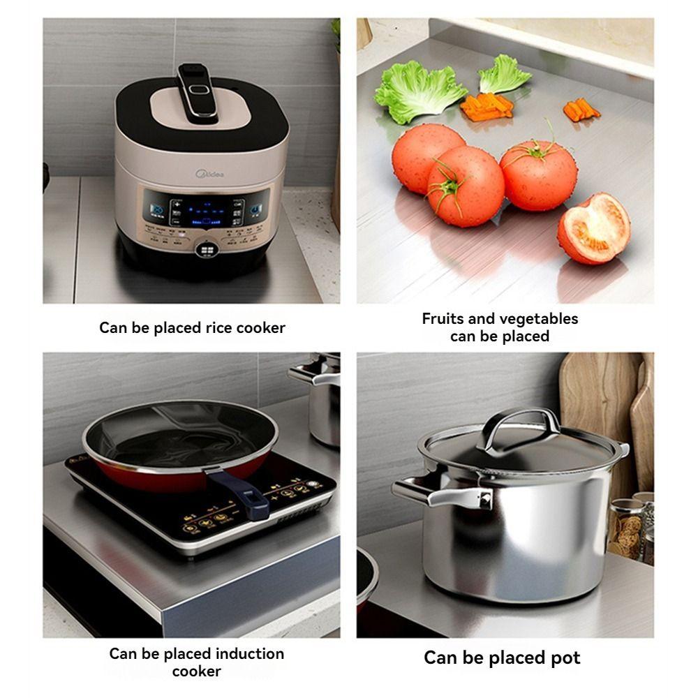 Stainless Steel Stove Top Cover Anti-rust Kitchen Storage Rack  Induction Cooker Support