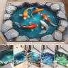 New 3D Visual Effect Visual Hallucination Door Mat Beach Style Washable Floor Mat Soft Non-slip Foot Pad Living Room Decoration