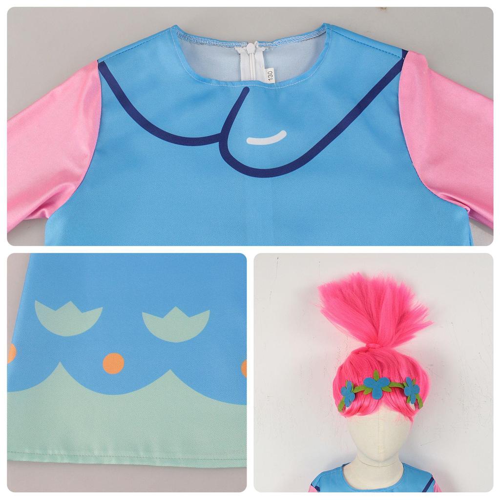 Anime Poppy Halloween Trolls Branch Cosplay Kostým Šaty