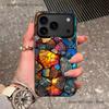 Colorful Glass For iPhone 17,16,15,14,13,12,11,Pro,MAX,Plus Black Shockproof Candy Matte Cover