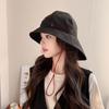 Fashion Drawstring Fisherman Hat Foldable Sun Protection Quick-Drying Travel Sun Hat Wide Brim Hiking Hat