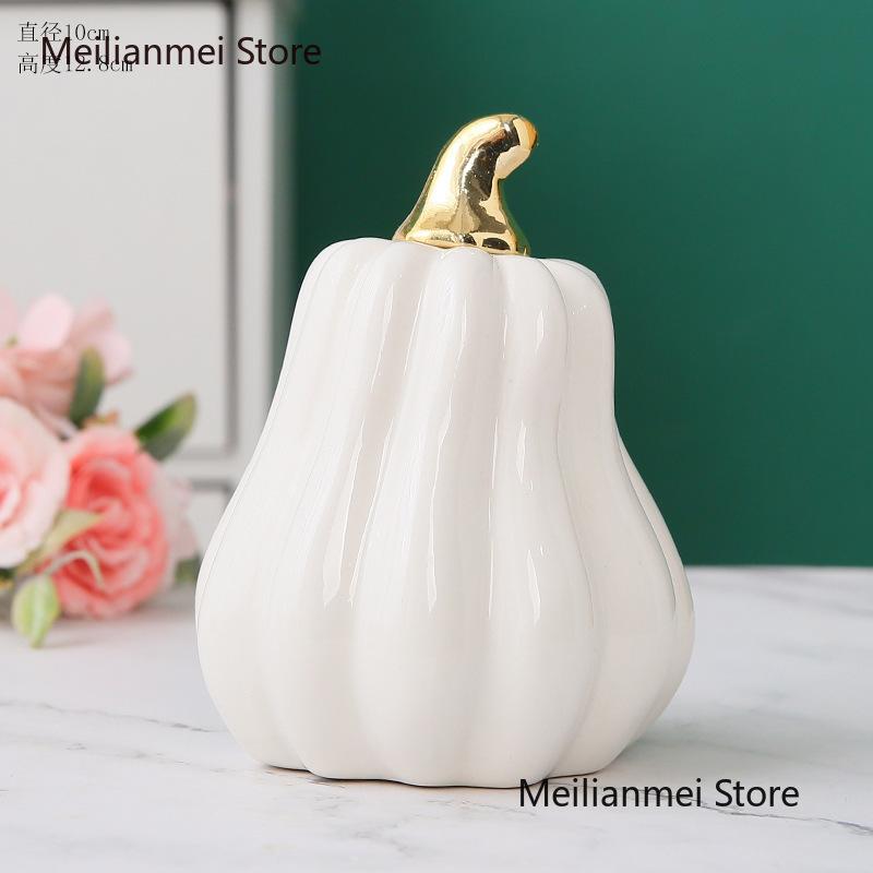 Ceramic Pumpkin Ornament Figurines Bedroom Living Room Wedding Gift Creative Home Accessories Craft Ceramic Sculpture Home Decor