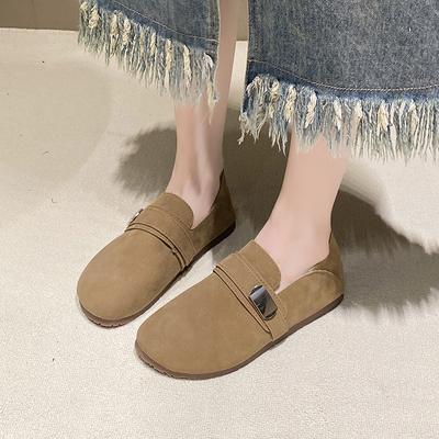 Fashion Shoes Women's Real Leather 2024 Spring New Two Wear Fisherman Shoes Ladies Retro Soft Sole Women's Lazy Shoes