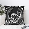 Pillow Case Black Grey Skull Face Da De Los Muertos Comfy  Pillow Cover For Sofa Bedroom Home Decor Morden Pillowcases