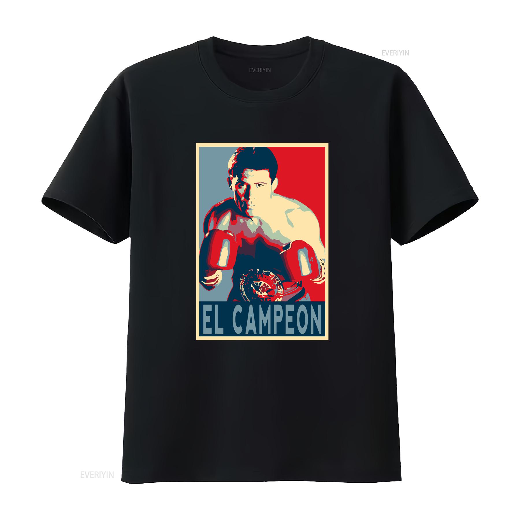 

Julio Cesar Chavez El Campeon Mens Black T Shirt Size S 5XL vintage Washed Casual Top For Everyday Wear Breathable streetwear 4XL