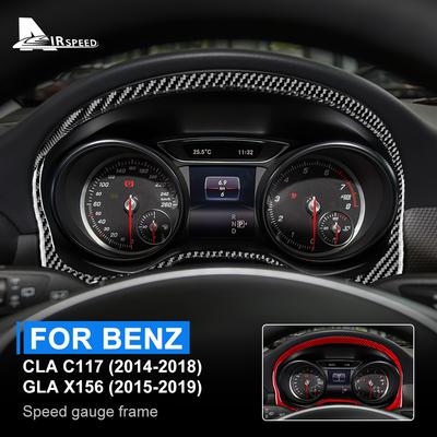 Real Carbon Fiber Cover For Mercedes-Benz CLA C117 2014-2018 GLA X156 2015- Car Trim Speedometer Frame Sticker