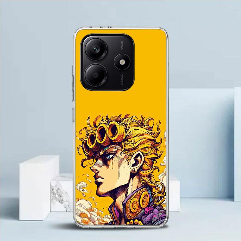 JoJo Adventure Giorno Giovanna Phone Case For Xiaomi Redmi Note 15 14 14S 13 12S 12 Pro Plus 11S 11 11T 11E 10S 10 + Soft TPU Ba