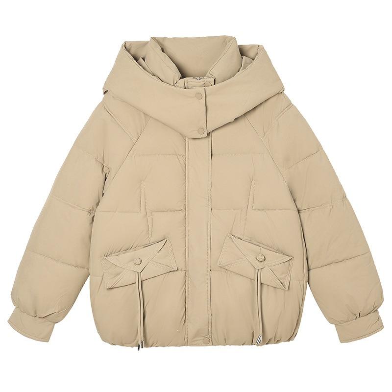 Middle-aged and elderly down cotton-padded clothes women's short hooded winter new fashion cotton-padded clothes plus size mother's cotton-padd