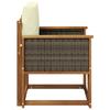 Outdoor Mid Size Sofa Solid Acacia Wood Natural