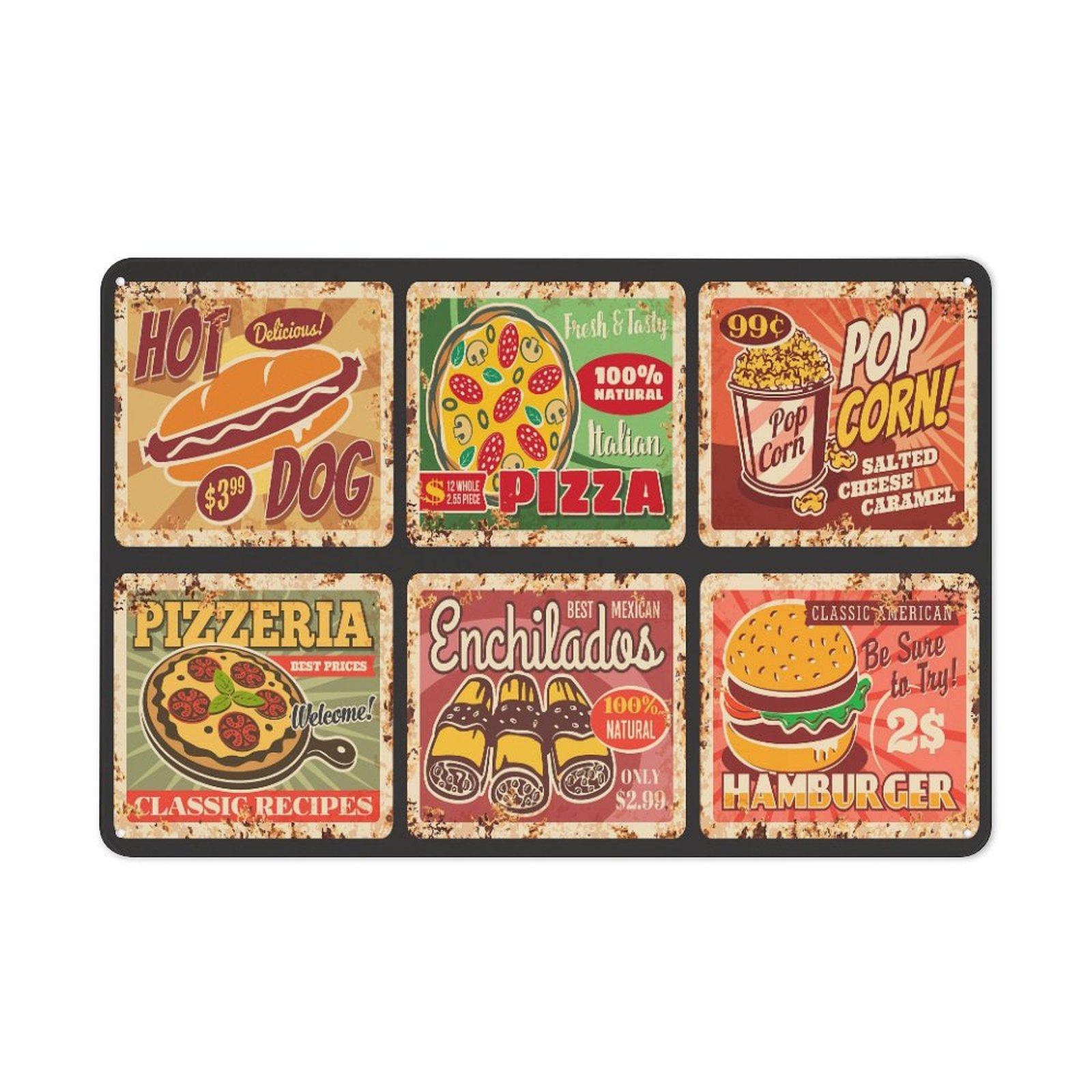 

Одна упаковка Горизонтальная Ретро Металлическая Жестяная Настенная Табличка 2030см 3040см Классический Стиль Декоративная Вывеска Для Дома Бара Гаража Кафе Кухни 20*30CM