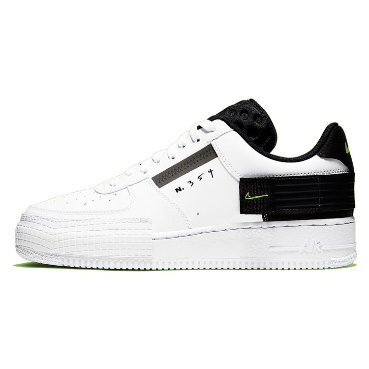 

New Nike Air Force 1 Type White Black Volt AT7859-101 45
