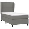 3127846 vidaXL Lit à sommier tapissier et matelas Gris foncé 90x190 cm Tissu