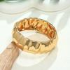 European and American bracelets light luxury high sense women's smooth surface electroplating alloy design sense geometric fold wavy hand