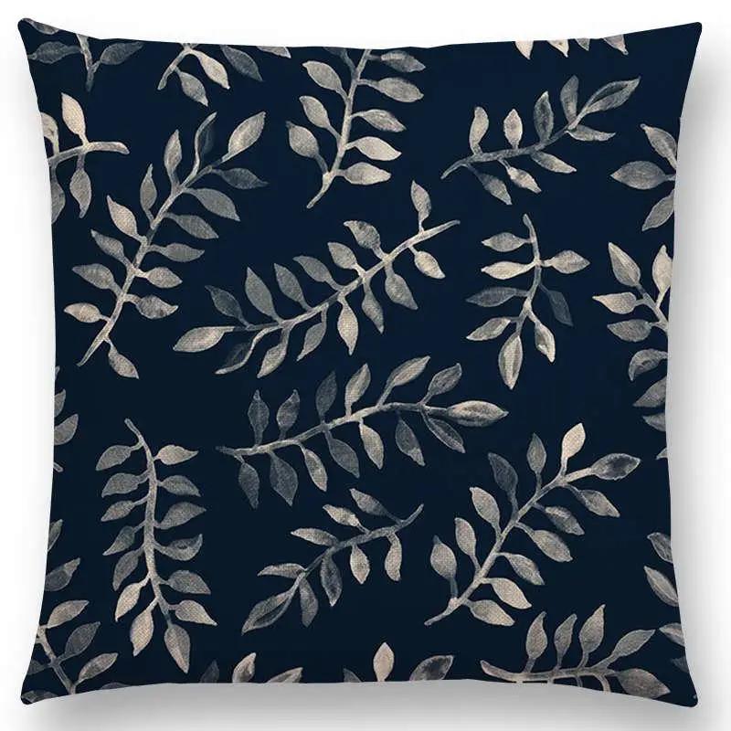 Home Decor Floral &amp; Leafy Patterns Pillow Covers Pattern Cushion Cover Suitable For Sofa Bedroom Car Pillow Cover