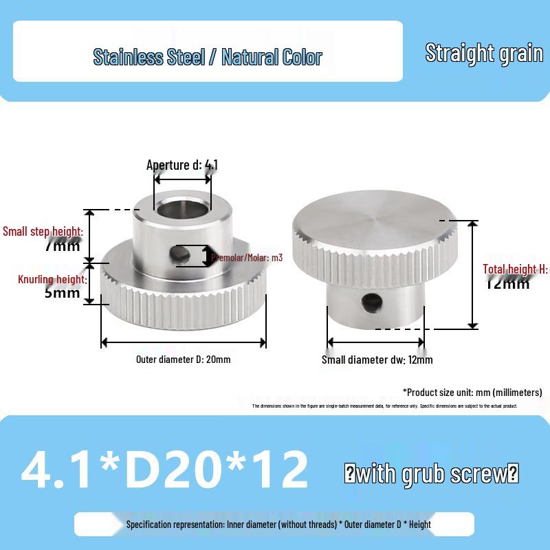 Stainless Steel Handwheel Handle for M3-M6 Adjustable Aluminum Alloy Nut Fixture Slide Table