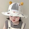 Baby Summer Thin Breathable Mesh Wide Brim Bucket Hat Cute Sun Protection Shade Cap For Boys And Girls Outdoor Travel