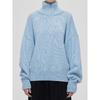 Knitted Lady'S Sweater Stand Collar Drop Shoulder Sleeves Loose Oversized Zippers Fluffy Pullover Autumn Casual Jumper