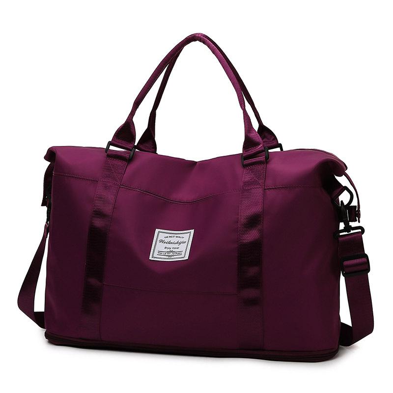 New expandable travel bag women's shoulder large capacity maternity luggage dry and wet fitness bag