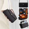 (Black) For iPhone 17 Case Card Slots Zipper Purse PU Leather Phone Cover with Shoulder Strap